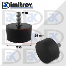 Антивибрационен тампон М10 х Ø 50 х 25 mm